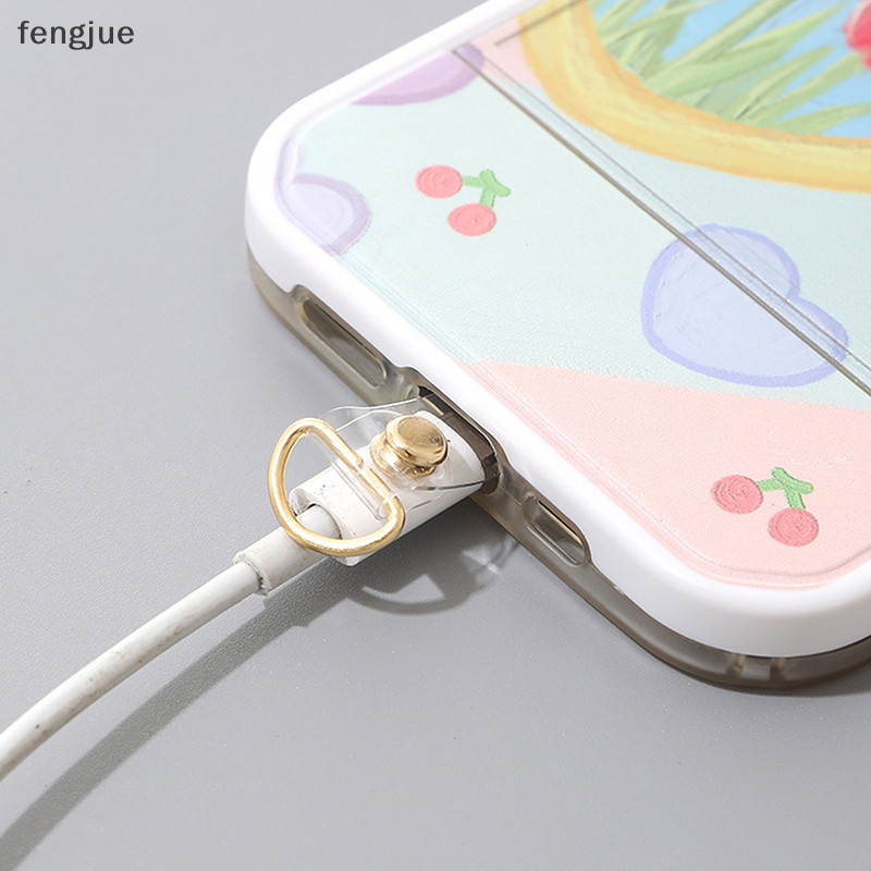 Fengjue 2 ชิ้น Universal โปร่งใสโทรศัพท์ Lanyard คลิปปะเก็นโทรศัพท์มือถือยืดหยุ่น Tether Tabs Clear แขวนสายไฟเปลี่ยนปะเก็น TH
