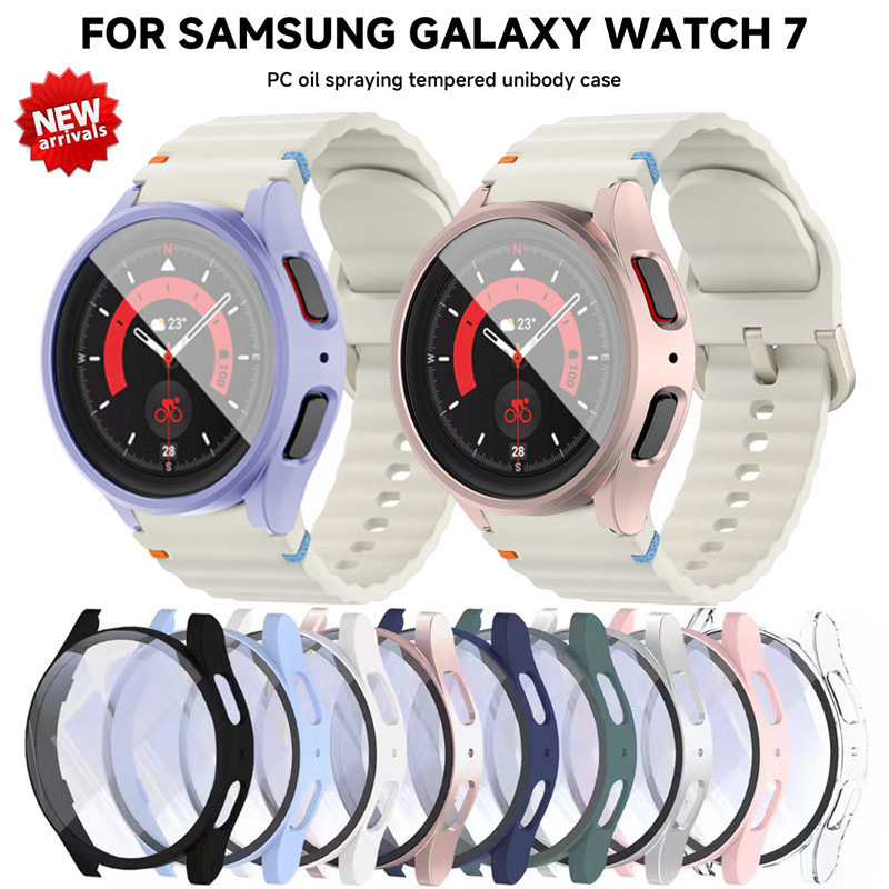 Pc ฟิล์มนิรภัยแบบบูรณาการสําหรับ Samsung Galaxy Watch 7 40 มม.44 มม.SmartWatch PC ป้องกันสําหรับ Galaxy Watch 7