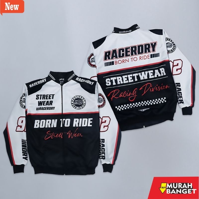 Garut เสื้อแจ็คเก็ตหนังผู้ชาย SUNMORI MOTORCYCLE TOURING JACKET - VARSITY NASCAR VINTAGE JACKET สําห