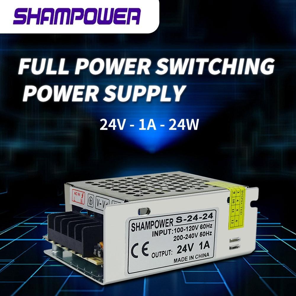 ⁂SHAMPOWER Switching Power Supply AC110V/220V to DC24V 1A 2A 5A 10A 15A 20A 10W 24W 48W 240W 480W LE
