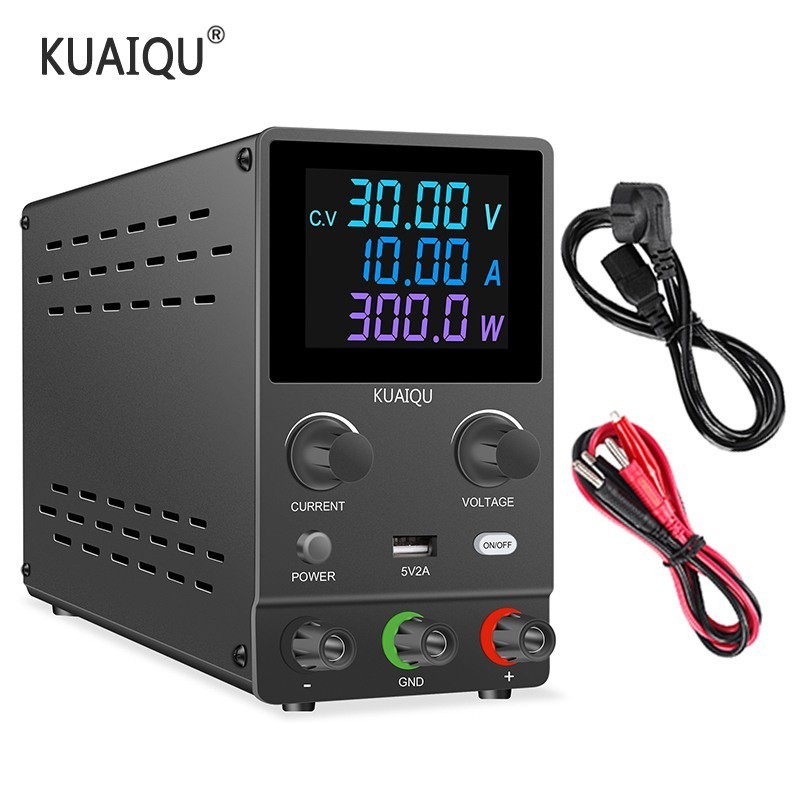 ❂KUAIQU Adjustable DC Power Supply 30V 10A Lab Power Supply 60V 5A Voltage Regulator Stabilizer Swit