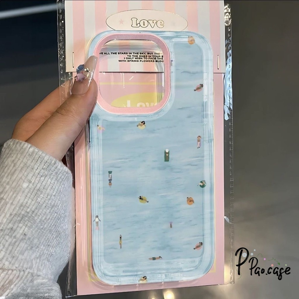 เคสว่า ยน้ำในทะเล ที่มีสไตล์ใช้ได้กับ IPhone 15 13 7 Plus 11 14 Pro Max XS Max XR 15 Plus X 14 7 8 ฝาครอบเปลือกอ่อน