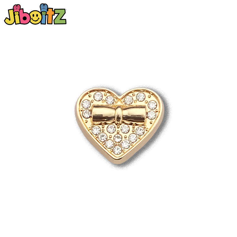 Jibbitz Crocs Charms โลหะ, หัวเข็มขัดรองเท้า DIY, ไข่มุก เพชร, อุปกรณ์เสริมรองเท้ารู