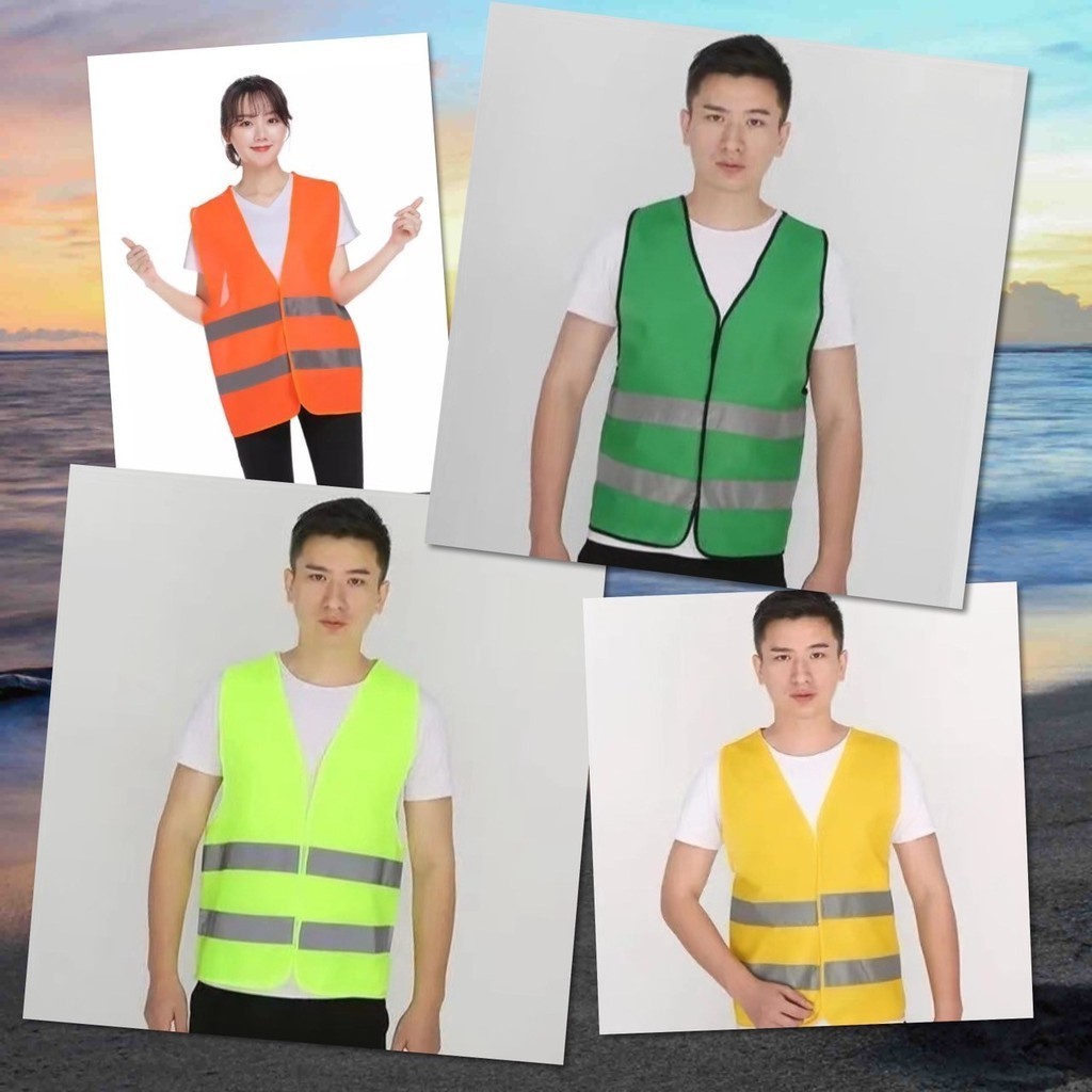 💥 เสื้อสะท้อนแสง เสื้อกัํกสะท้อนแสง เสื้อจราจร งานก่อสร้าง Reflective Safety Vest ความปลอดภัย ทำงาน ออกไซต์งาน 💥