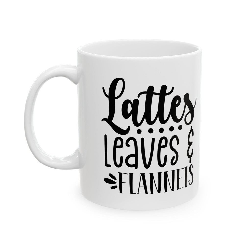 Lattes Leaves & Flannels CQ แก้วเซรามิค 11Oz