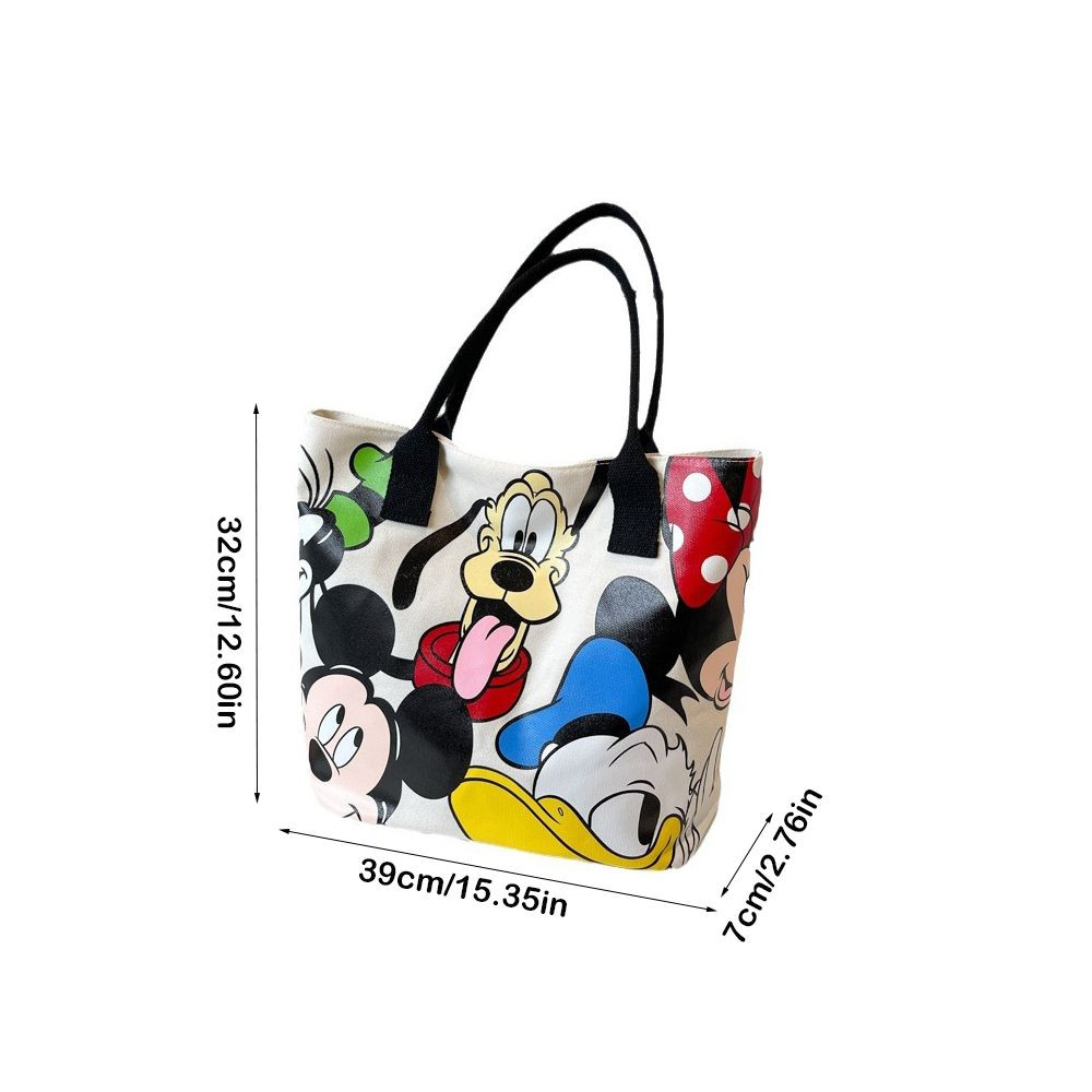 DSLONG Mummy Bag, Cartton กระเป๋าผ้าใบความจุขนาดใหญ่, น่ารักสบายๆทนทานกระเป๋าสะพายไหล่เดี่ยวของผู้หญิง