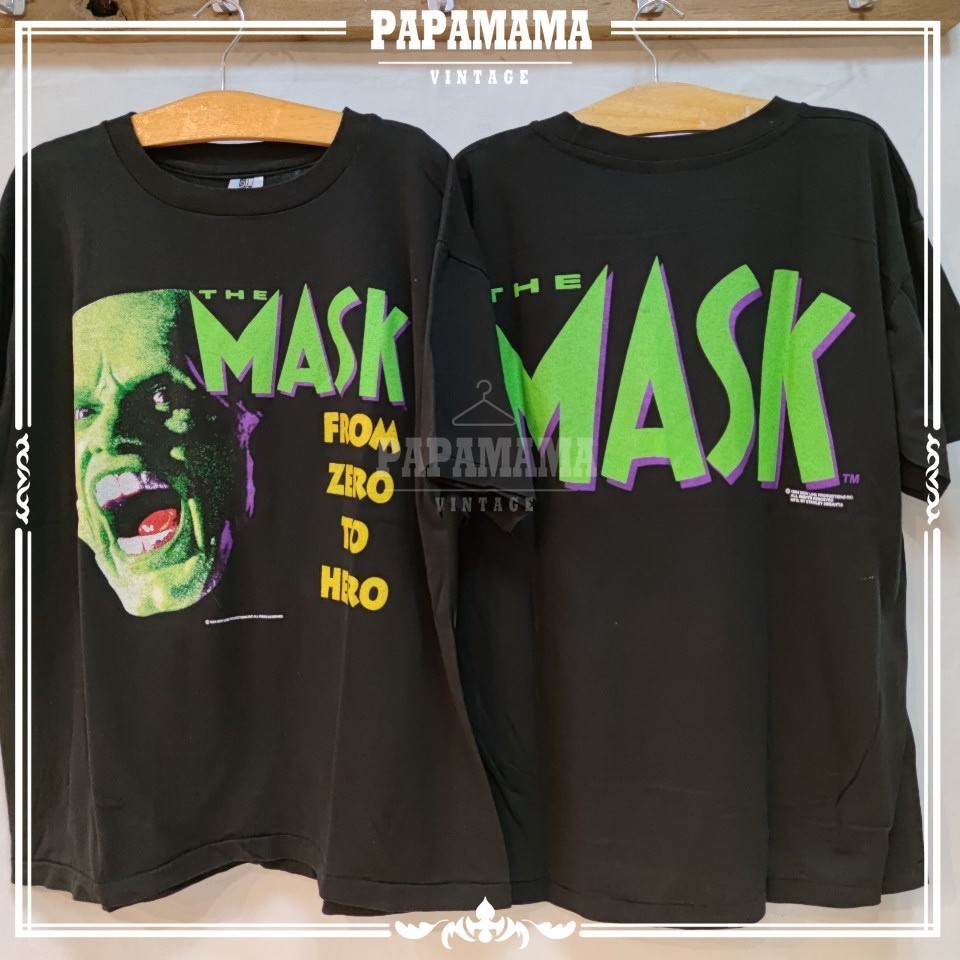 [ THE MASK ] Movie's Promote shirt The Jim Carrey Version เสื้อหนัง เดอะแมสก์  หน้ากากเทวดา men tshi