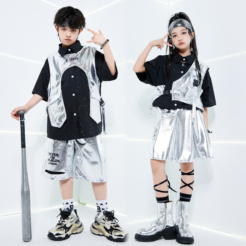 🔥พร้อมส่ง🔥 เสื้อผ้าเด็กเต้นระบำโป๊ / ชุดเด็กชายฮิปฮอป / หญิงสาว: