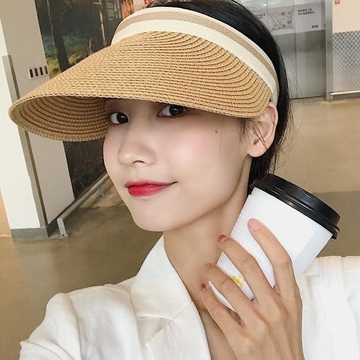 (B183#)หมวกฟางเปล่า เกาหลี กันแดด แฟชั่นฤดูร้อน สําหรับผู้หญิง