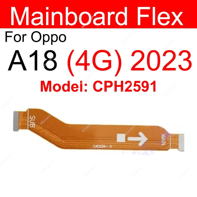 เมนบอร์ด Flex สําหรับ OPPO A11 A12 A15 A15s A16 A16s A17 17K A18 4G เมนบอร์ด Flex สายเชื่อมต่อชิ้นส่