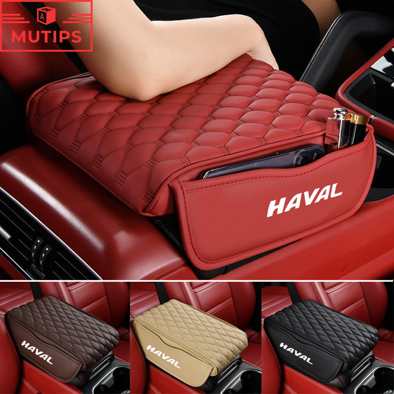 Haval ที่เท้าแขนในรถ หนังหุ้มเบาะ ที่เท้าแขนรถกล่อง กล่องเก็บของคอนโซลกลางรถยนต์ H6 Jolion H2 H2s H1 H5 M4 H9 2023 2024