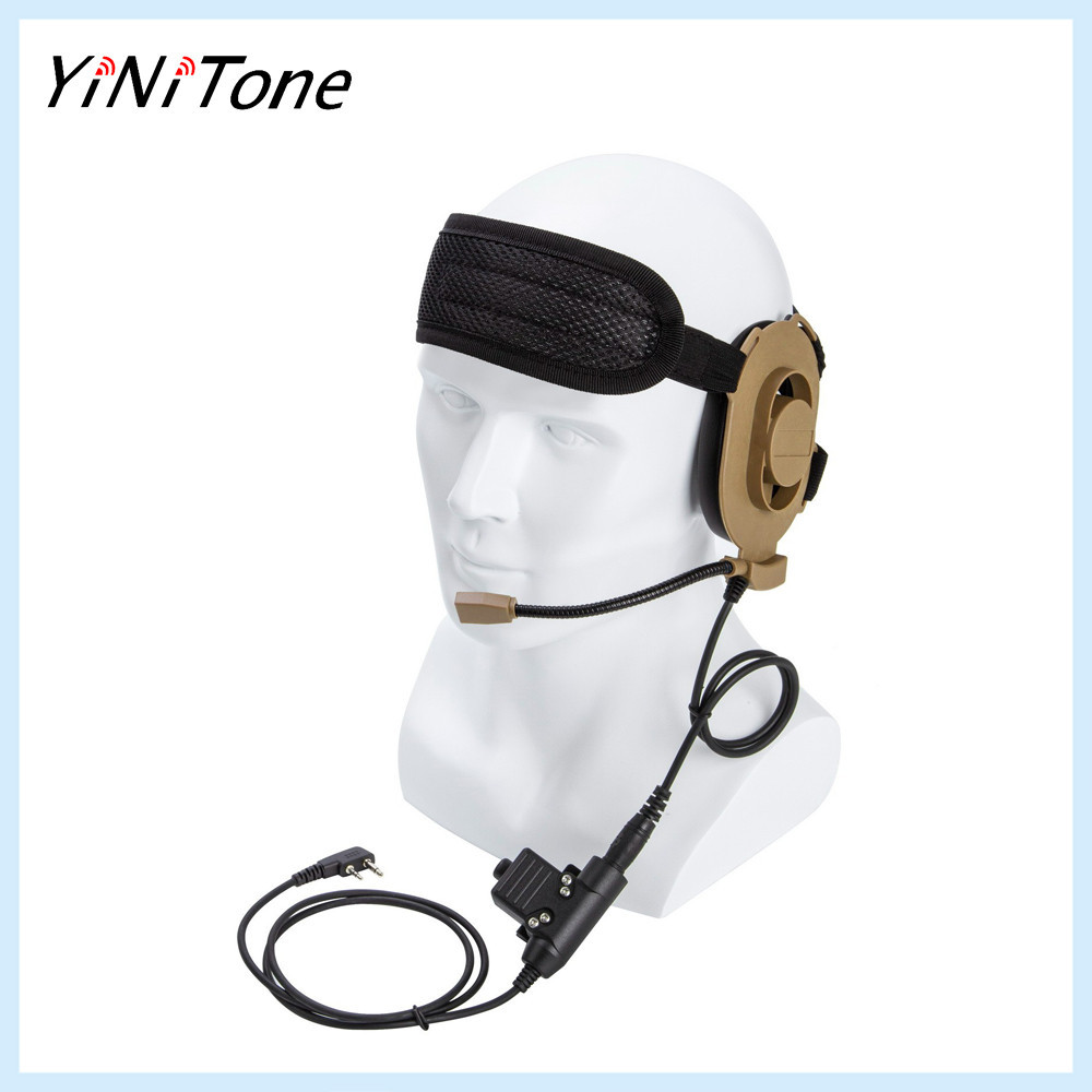 U94 PTT อะแดปเตอร์ 7.1 มม.HD01 สีน้ําตาล Bowman Elite II Ham วิทยุ Earpiece Mic สําหรับ Icom V8 V80 