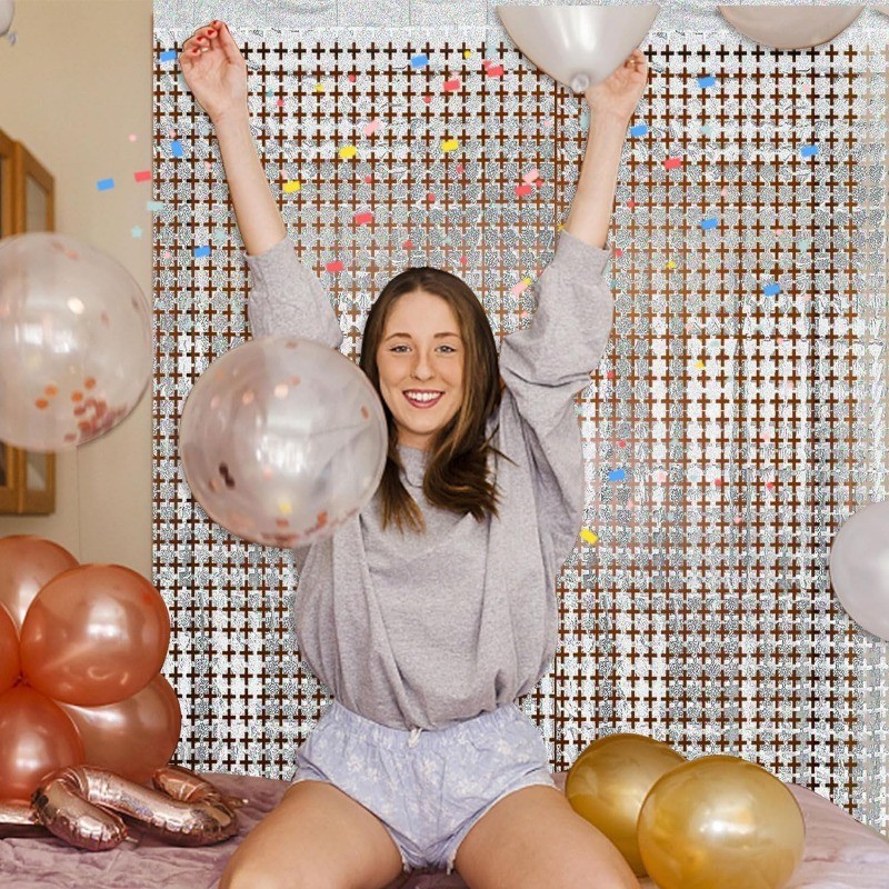 แนะนำ ผ้าม่าน 2 ชิ้น 2 เมตร X 1 เมตรเลเซอร์ฝนผ้าม่านทองสีสดใสพรรคตกแต่งแฟชั่นอุปกรณ์เสริมสําหรับงานแต่งงานครบรอบ Grant กิจกรรมวันเกิด ราคาพิเศษ มีเก็บเงินปลายทาง