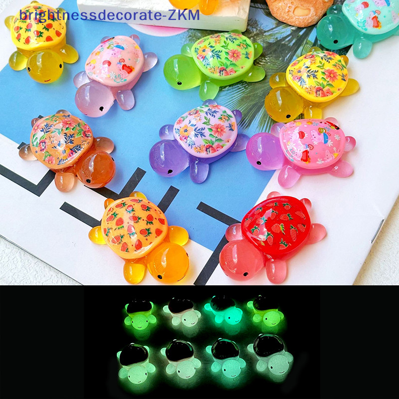 [brightnessdecorate] มินิการ์ตูนเต่าเรืองแสง Peppa Pig Spongebob Pring เต่าเครื่องประดับ Diy จี้เครื่องประดับรถ [TH]