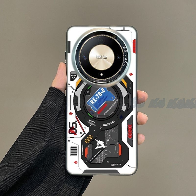 เคส Honor X9B X9A 5G เคสกันกระแทกอินเทรนด์แบรนด์แผงวงจรด้านแข็งหรูหราชุบปุ่มฝาครอบโทรศัพท์