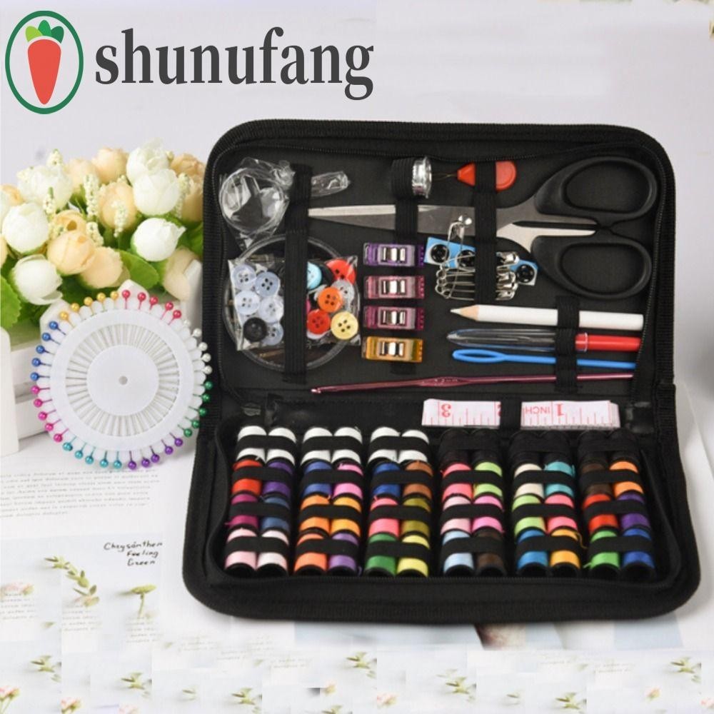 Unuf 172ชิ้น/เซ็ตชุดเย็บผ้า,แบบพกพา30ปุ่มกล่องเย็บผ้าชุด,เย็บปักถักร้อย48ขดลวด30เข็มเข็มเข็มกล่องด้ายเดินทาง