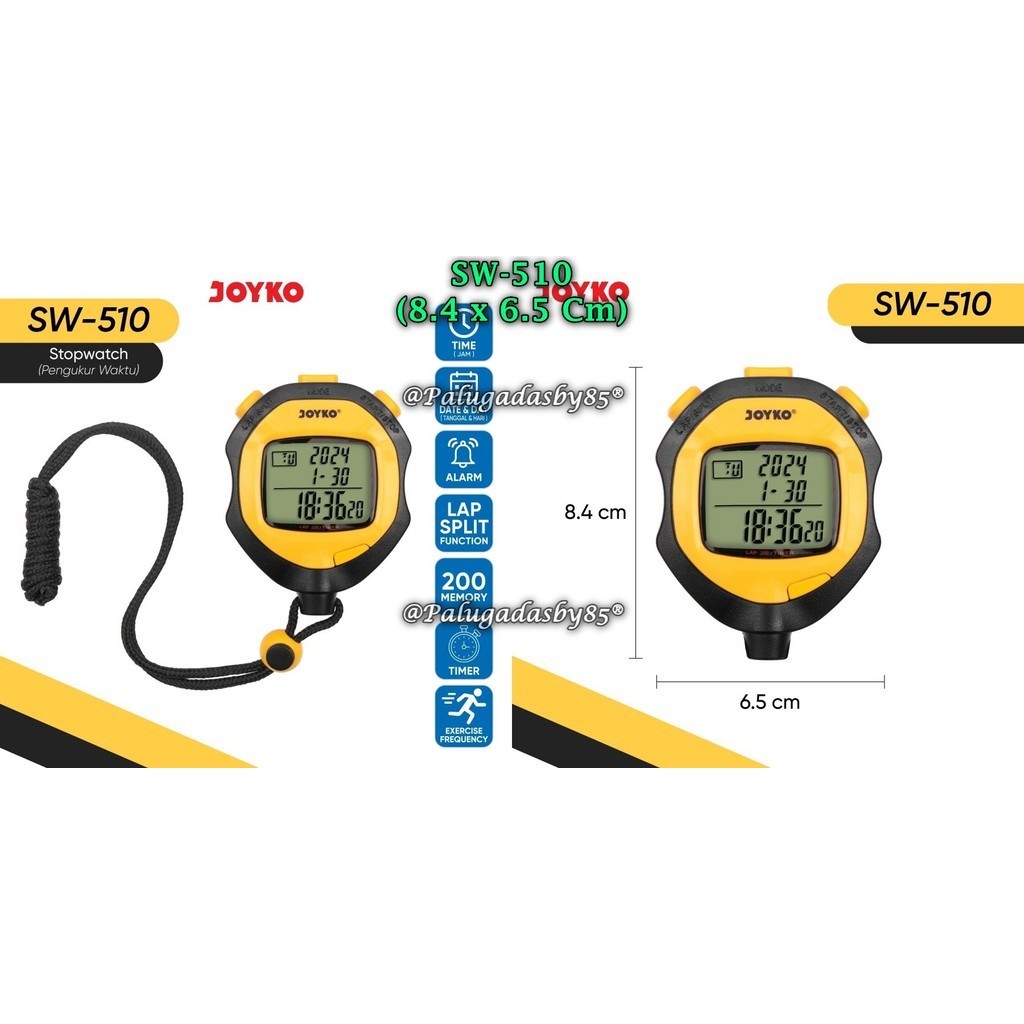 (1 ชิ้น) WHOLESALE JOYKO SW-510 นาฬิกาจับเวลา / Joyko SW-510 200 หน่วยความจําแยกผ้านาฬิกาจับเวลา