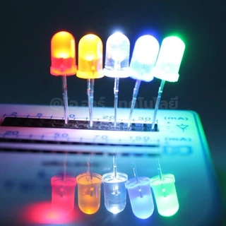 LED200 ชุดหลอดไฟ LED 3mm 5mm 200ชิ้น 5สี สีแดง เขียว เหลือง น้ำเงิน ขาว สีละ 20ชิ้น หลอดไฟแอลอีดี หลอดไฟทดลอง ชุดทดลอง