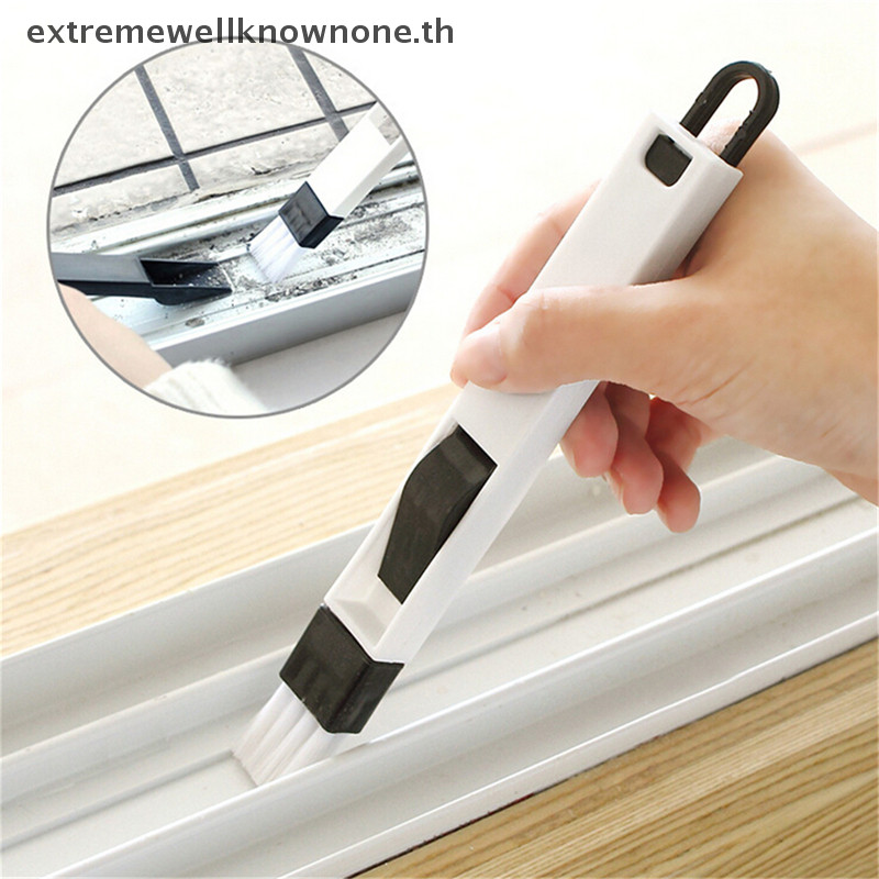 Ewth 2 In 1 ขัดหน้าต่างติดตามแปรงทําความสะอาดคีย์บอร์ด Nook Cranny Dust Shovel EWTH