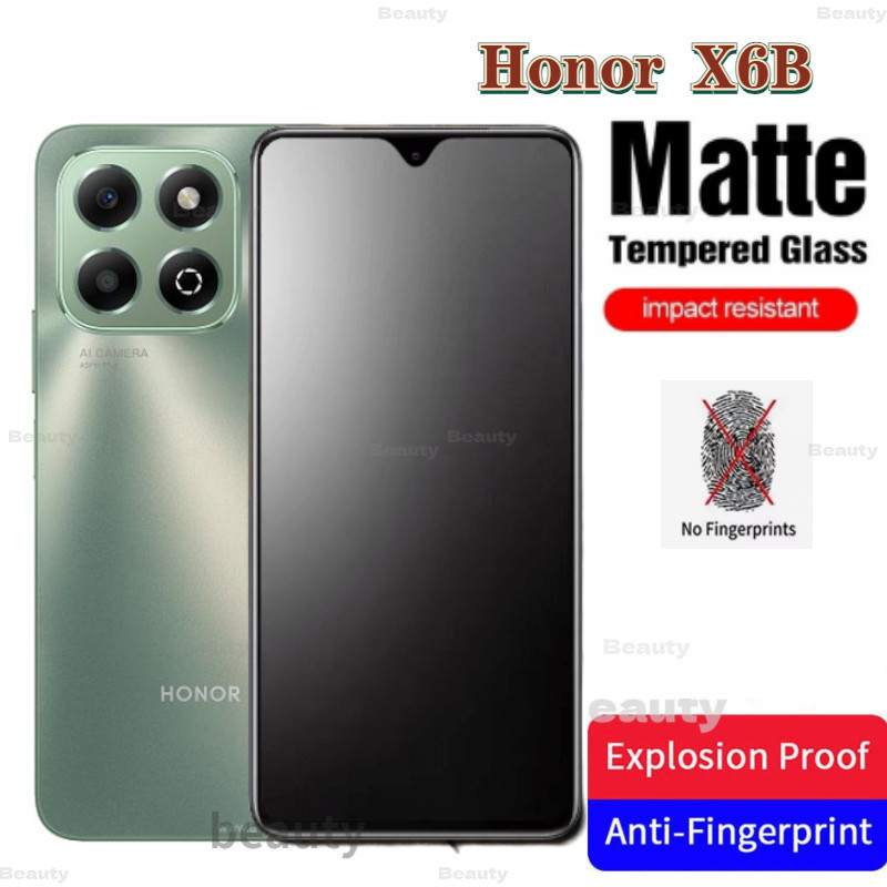 Matte กระจกนิรภัยสําหรับ Honor X6 B ป้องกันหน้าจอ Honor X6B X 6B X7B X7C X8B X8A X8 B X9 X6A Honorx6A Honar X6 B คลุมทั้งหมด Frosted ด้านหน้าโทรศัพท์ 4G ฝาครอบโทรศัพท์ HonorX6B