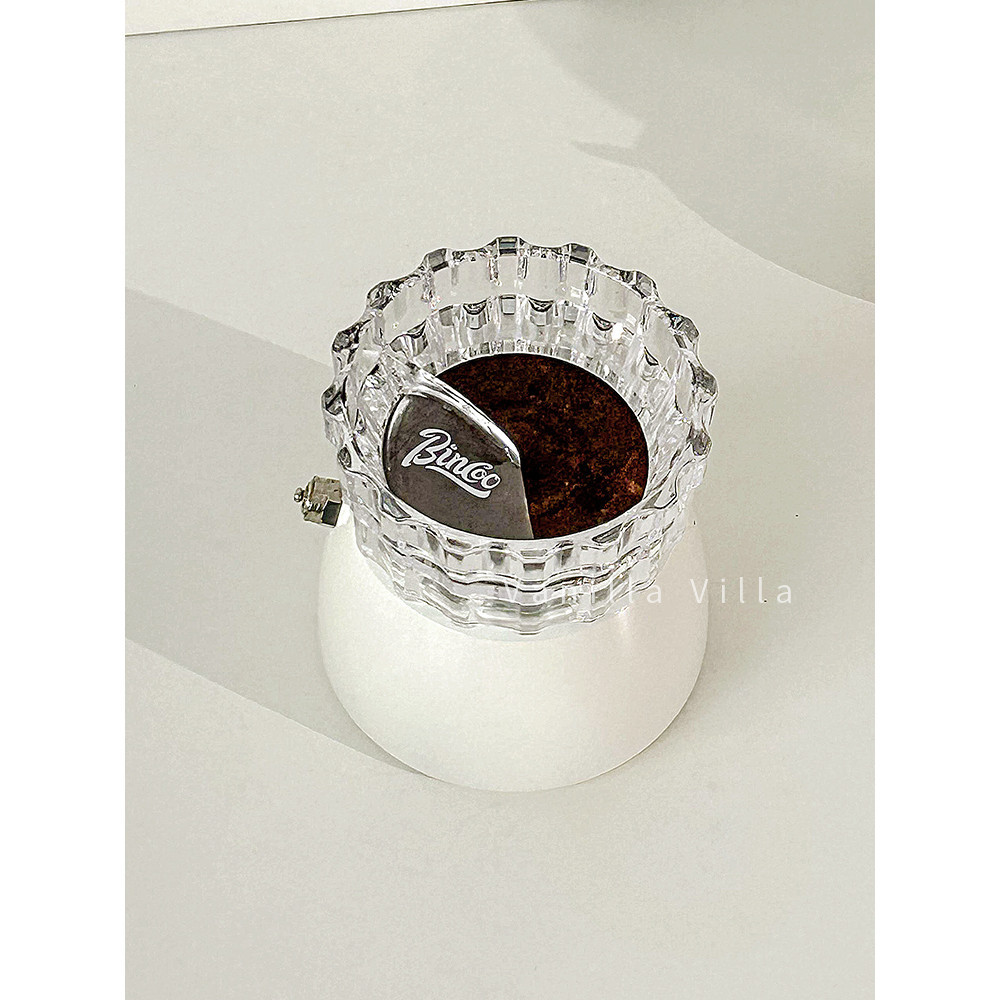 กาแฟ Moka Pot Powder Dispenser เฉพาะ Moka Pot Powder Receiver อุปกรณ์เสริม Anti-Flying Powder กดแป้ง