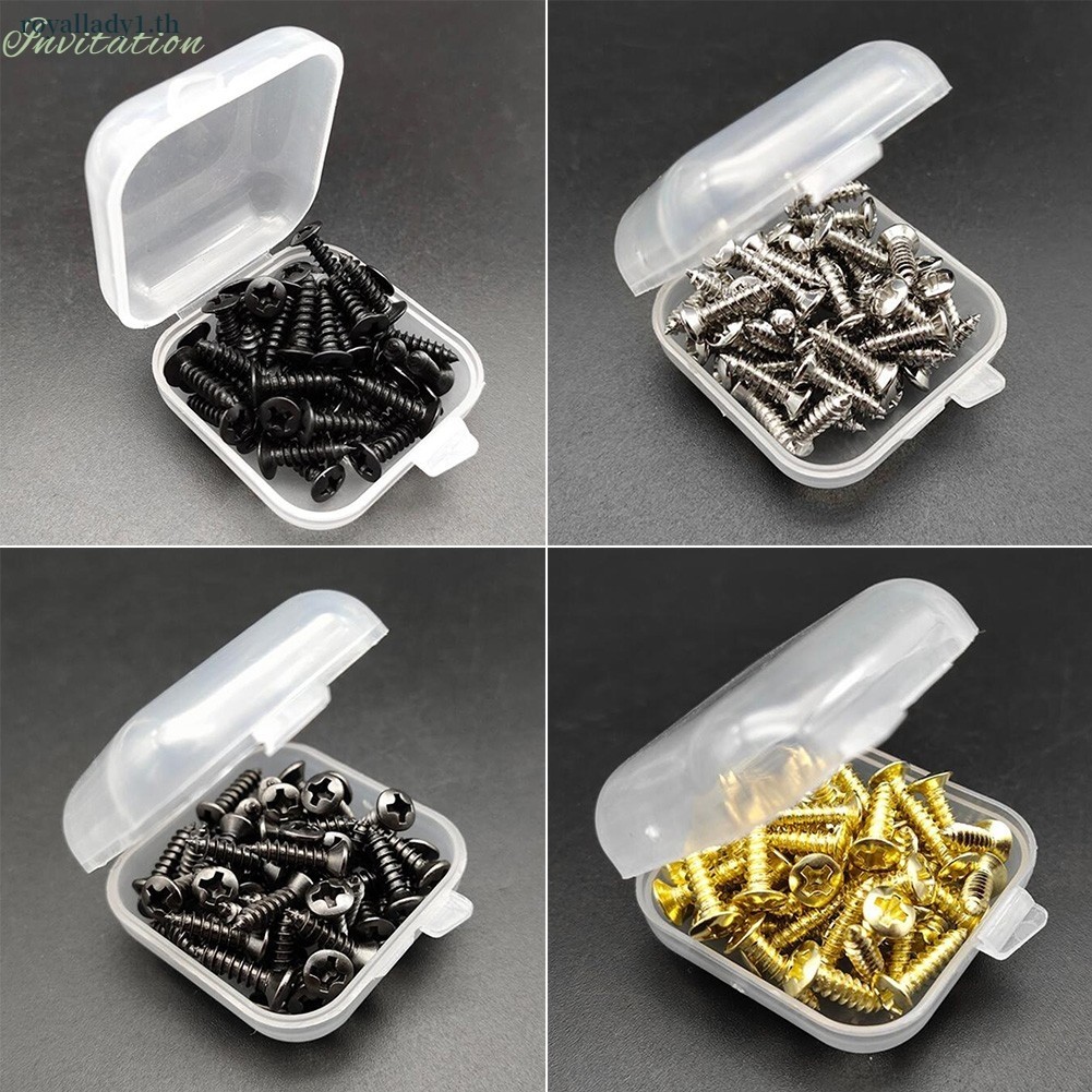 [ในสต็อก] 50 ชิ้นกีตาร์ Pickguard Scratchplate สกรูพร้อมกล่องสําหรับ ST กีตาร์ไฟฟ้าเบส