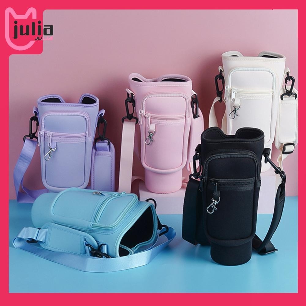 [Julia1.th] Neoprene ขวดน้ํากระเป๋าใส่ขวดน้ําสําหรับ Stanley 40oz