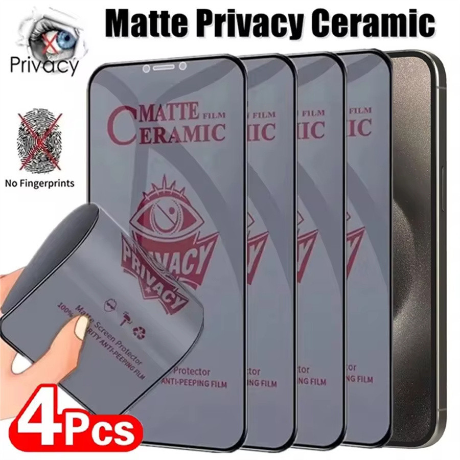 4pcs ฟิล์มเซรามิกPrivacy ฟิล์ม กันเสือก Vivo Y19 Y17 Y15 Y12 Y11 Y18 Y17S Y16 Y15S Y93 Y91C Y76 Y35 Y33S Y31 Y50 Y30 Y36