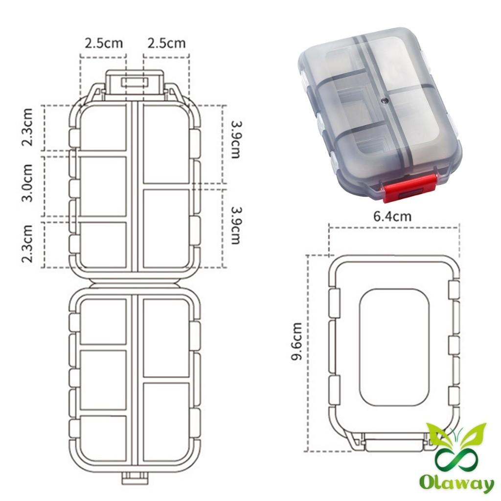 กล่องเก็บยา เก็บของอเนกประสงค์ 10 ช่อง ป้องกันความชื้น ขนาดเล็ก แบบพกพา Storage box (ส่งจากไทย) (เก็บเงินปลายทางได้) ราคา ถูกที่สุด ดีลบีเคเค แกลเลอรีภาพที่ 9