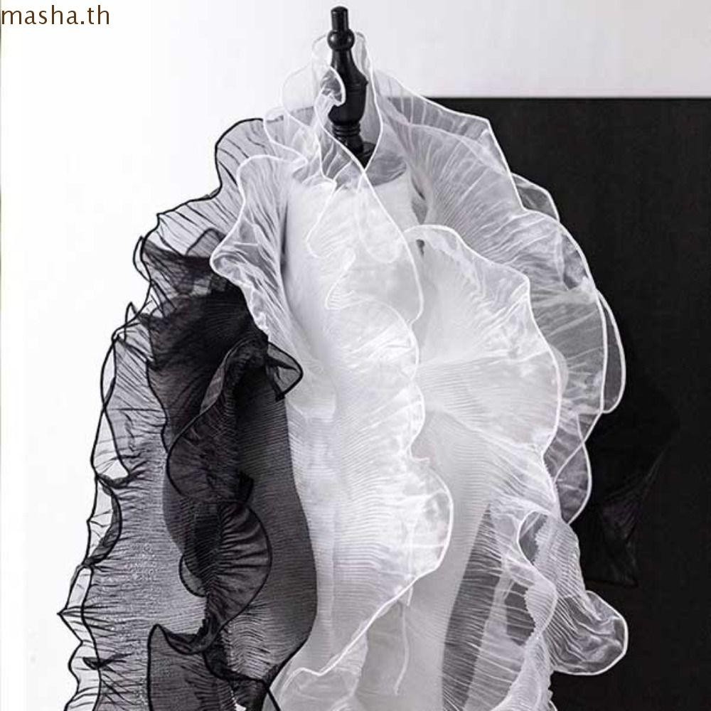 RIBBON LADDER PLEATED LACE RIBBON 1 YARD MERMAID COLOR 12CM WIDE DIY SEWING MATERIAL HANDICRAFT CLOT