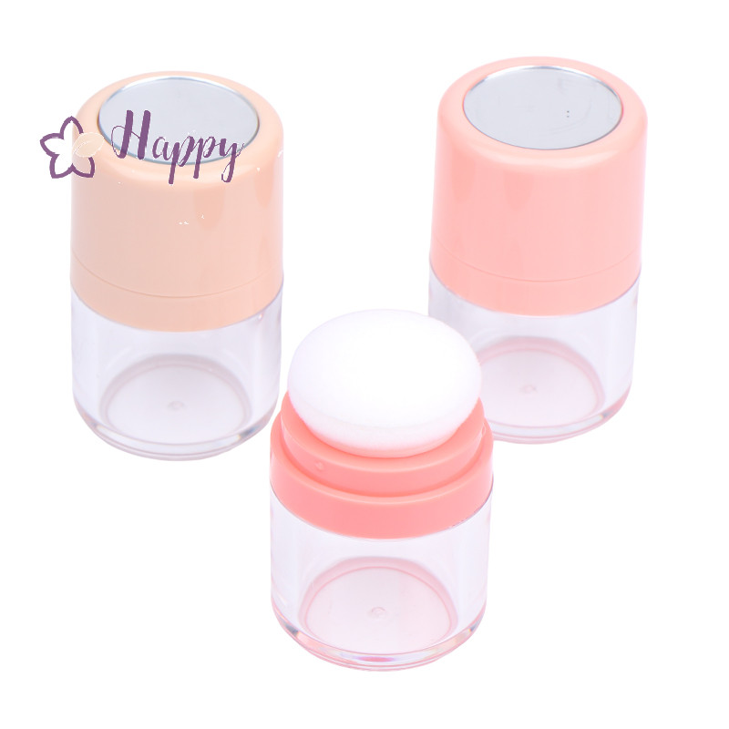 <Happybay> กล่องแป้งฝุ่นรีฟิลเปล่าขนาดเล็กพร้อมแป้งพัฟ Diy กล่องแป้งเครื่องสําอาง Blusher Finishing Powder Jar คอนเทนเนอร์ลดราคา