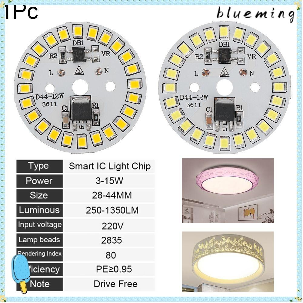 Blueming2 ชิปไฟ LED ทรงกลม 15W 12W 9W 7W 6W 5W 3W AC220V 1 ชิ้น