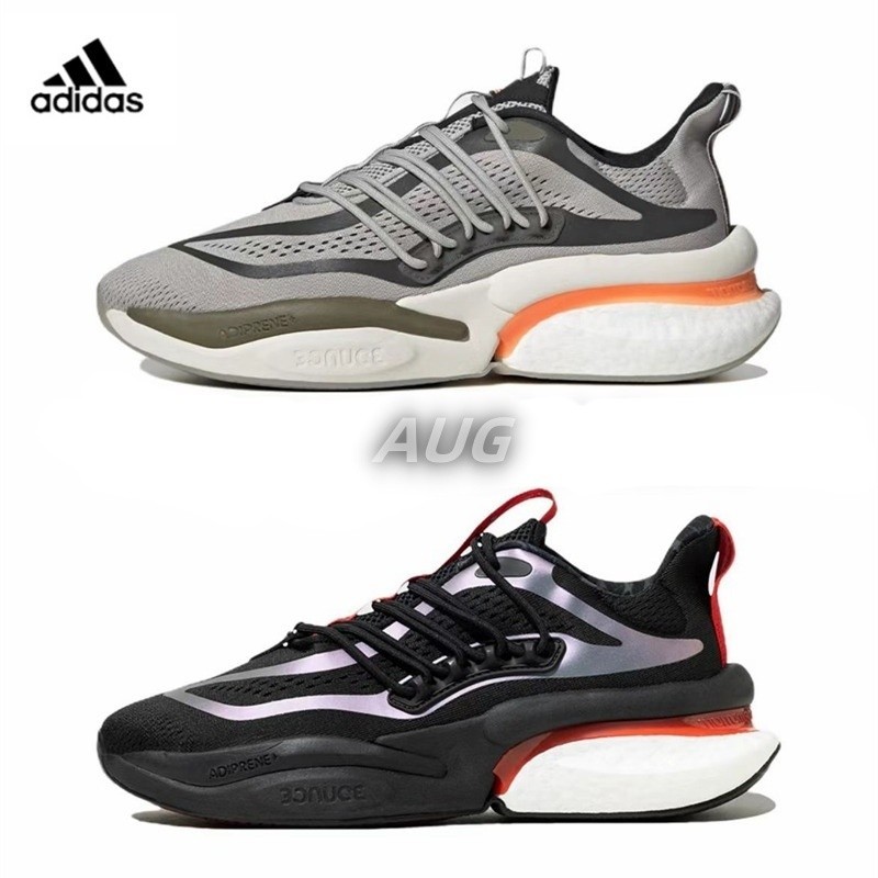 【💯  เคาน์เตอร์ของแท้】Adidas AlphaBoost V1 Knitted top sports casual sneakers