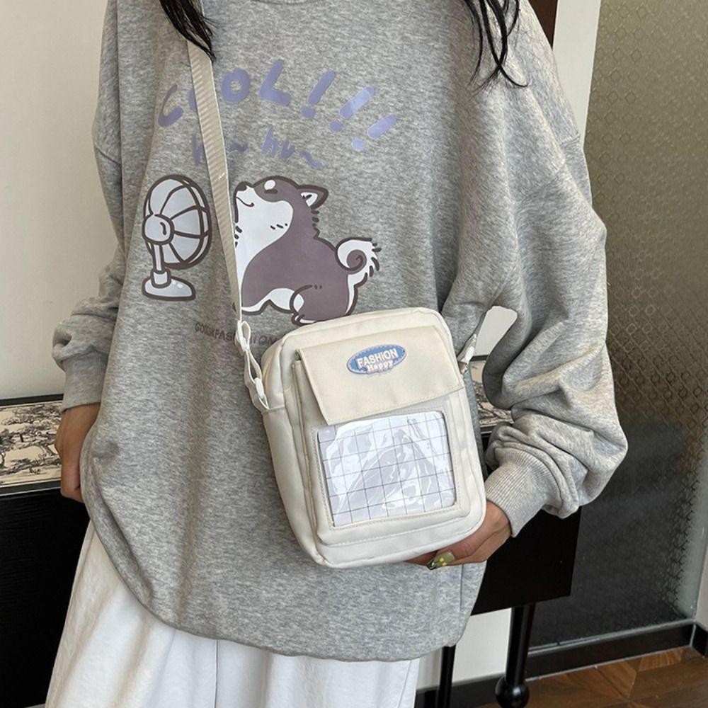 Olini กระเป๋าตุ๊กตา, PVC Uniform JK Kawaii Itabag, กระเป๋าสะพายกระเป๋าสะพายข้างกระเป๋าใส