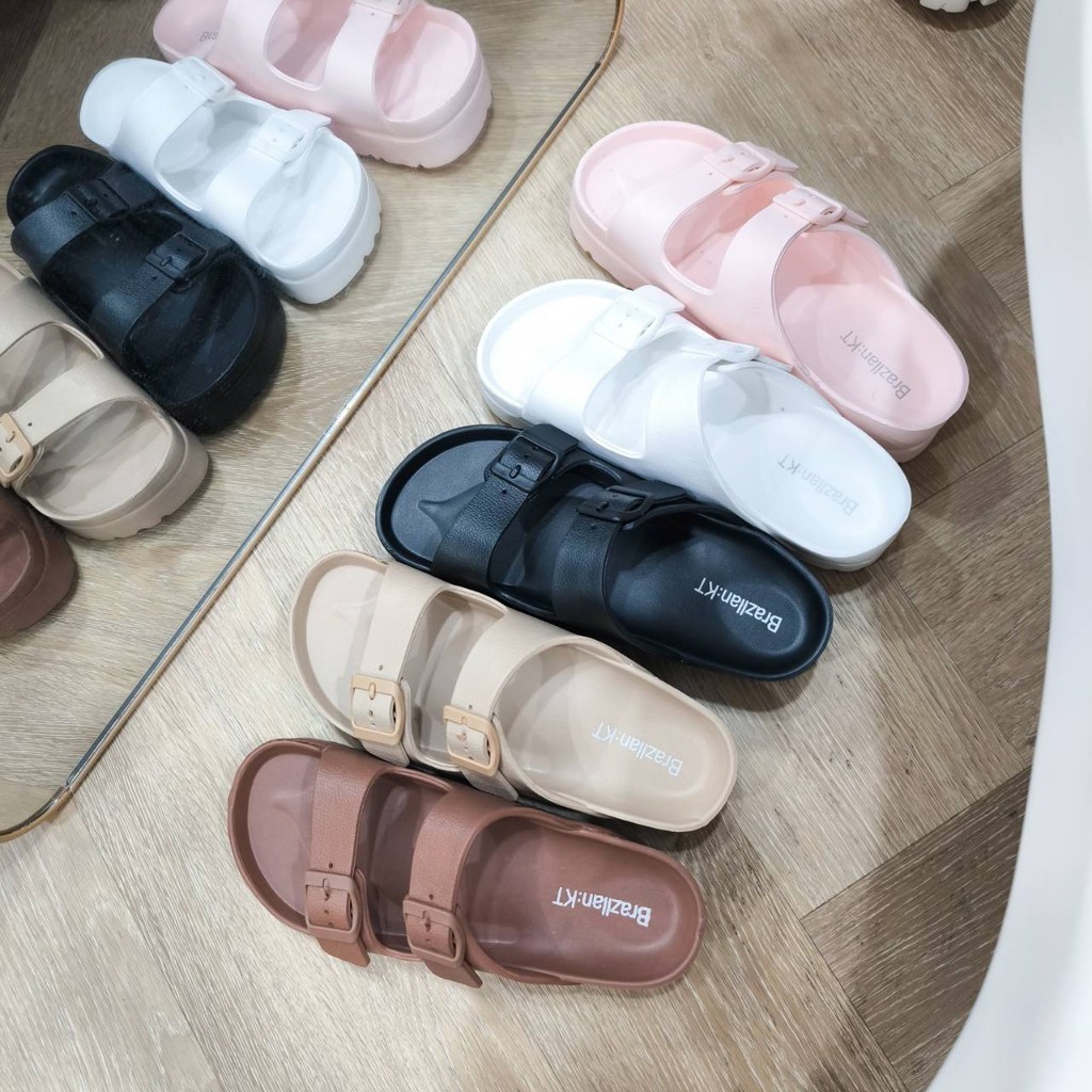 Nice2 feet u พร้อมส่งในไทย new 2268 รองเท้าแตะเสริมส้น 5 ซม สวมใส่สบายเท้า รองเท้าแฟชั่รสำหรับผู้หญิ