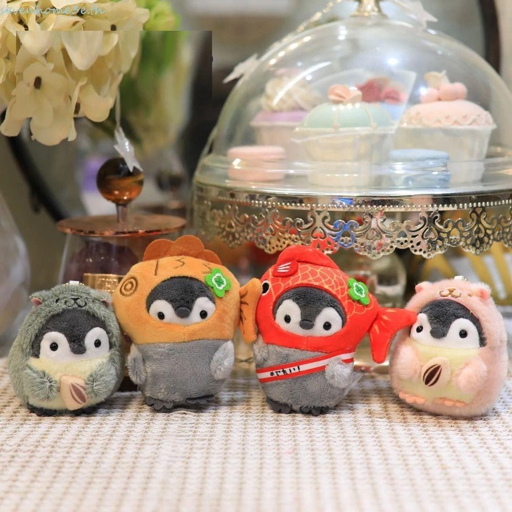 Sevenhome3e ตุ๊กตาสัตว์เพนกวินตุ๊กตาของเล่น, ขนมปัง Bee Lucky Koi Penguin พวงกุญแจตุ๊กตา, ตลกนุ่ม Adorkable เป็ดน้อยเพนกวินตุ๊กตาจี้ห้อยกระเป๋า