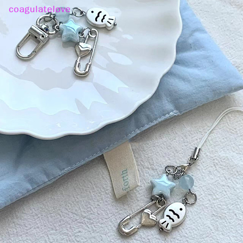 Coagulatelove ฤดูร้อนปลาขนาดเล็ก Star Charm พวงกุญแจโทรศัพท์ Lanyard พวงกุญแจกระเป๋าจี้อุปกรณ์เสริมความงาม Y2k เครื่องประดับ [HOT]