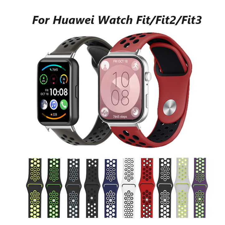 สายนาฬิกาซิลิโคนสําหรับ Huawei Watch Fit 2 3 4 5/Fit New/ SE/ Special Edition / Fit2 /Fit3 Fit4 Fit5 Pro Special Edition