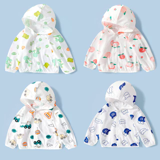 เสื้อกันแดดสำหรับทารก 100% ผ้าฝ้าย เนื้อบางเบา ระบายอากาศดี เย็นสบาย ป้องกันแสงแดด เหมาะสำหรับเสื้อคลุมทารกและเด็กเล็ก