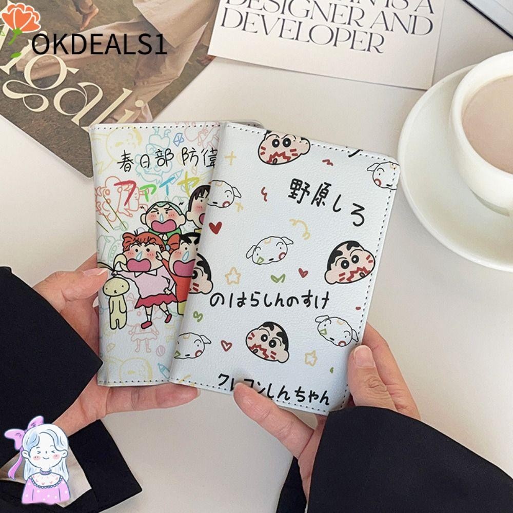 Dealshop พิมพ์ป้องกัน , PU Travel Crayon Passport Cover, ที่วางหนังสือเดินทางอเนกประสงค์ลายการ์ตูนแบบพกพา