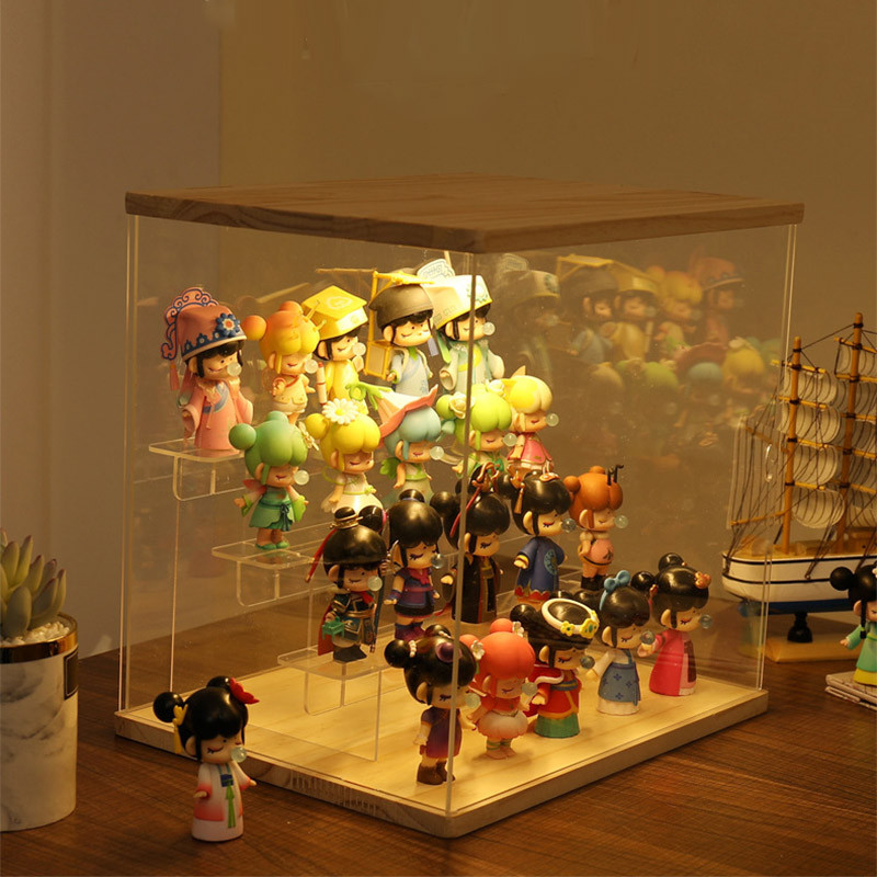 กล่องโมเดล Labubu/Upsetduck/Pop MART กล่องอะคริลิค พร้อมไฟประดับ กล่องโมเดลสี กล่องอคริลิค กล่องใส่ตุ๊กตา - รูปที่ 4