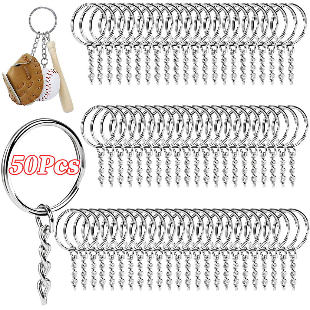พวงกุญแจเปล่าโลหะชุบเงิน / แหวนแยก Keyfob Key Chain / ผลการค้นหา DIY ทําพวงกุญแจอุปกรณ์เสริม