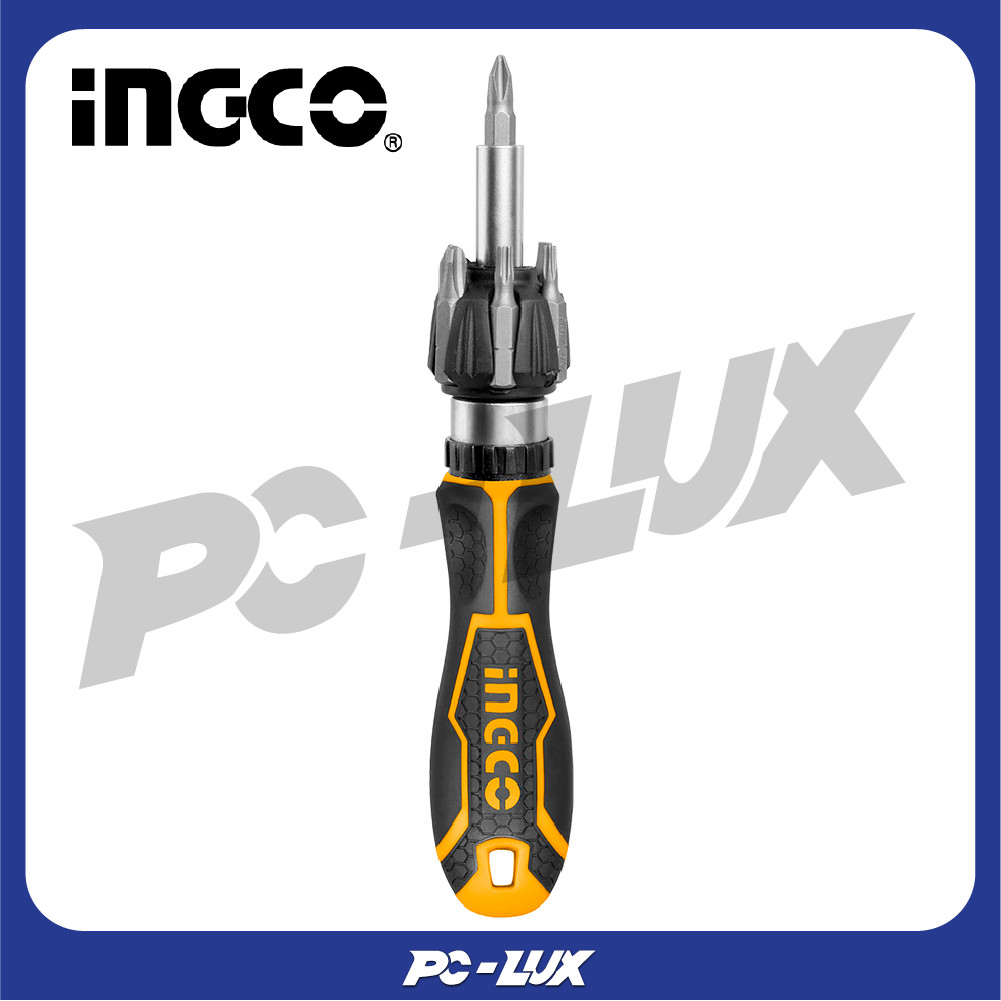 "INGCO ชุดไขควง พร้อมดอกไขควง 8 ชิ้น AKISD0808"