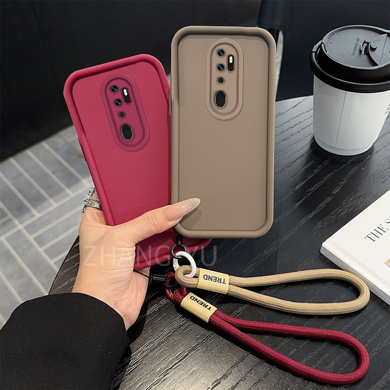 ฟรี Lanyard Case สําหรับ OPPO A5 A9 2020 เคสโทรศัพท์ยุโรปและอเมริกาฝาครอบใหม่