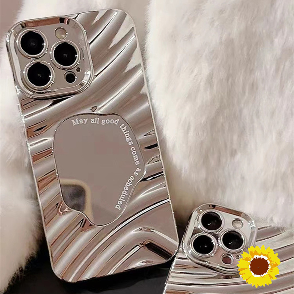 กระจกลายคลื่นเคสโทรศัพท์มือถือก็คือIPhone 11 13 17  Pro Max XR 6 7 8 Plus X XS MAX XS 15 16 12 14 13 Pro SE 13 Pro Max