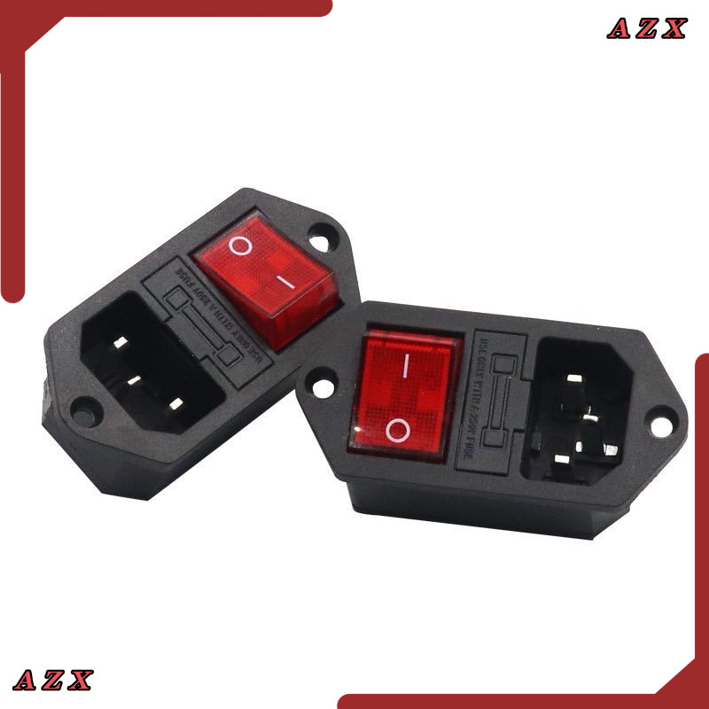 ใน กทม ซ็อกเก็ตปลั๊ก 3pin AC พร้อมสวิตซ์ฟิวส์ 10A 250V 3pin สินค้าถ่ายจากงานจริง