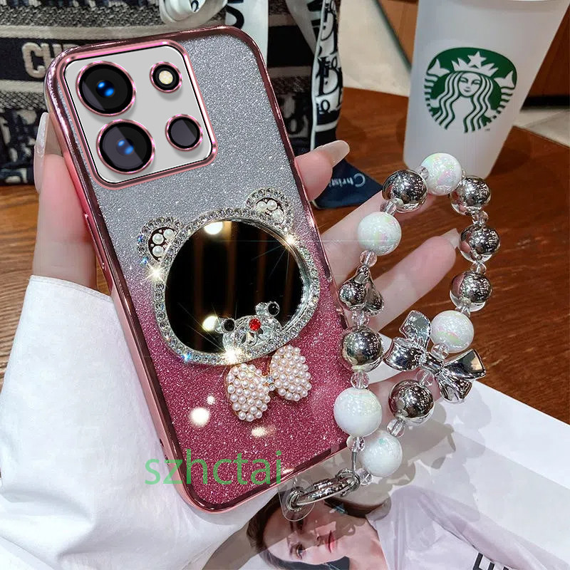 เคสโทรศัพท์ tecno spark go 2023 pop 7 pro bf7n bf6 bf7 bf7h smart 7 hd x6515 x6516 กระจกแต่งหน้าหูหม