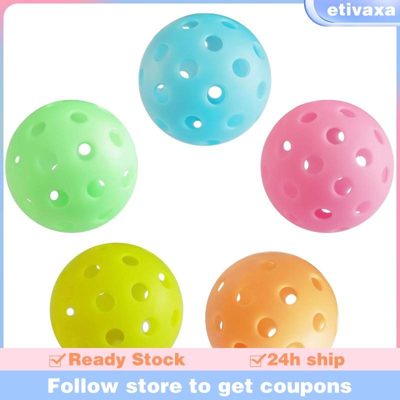 [Etivaxa] Pickleball Ball Pickle Balls Golf Hollow Ball Standard Sporting Goods 74mm Pickleball Accessories Practice Toy Ball for Outdoor Courts