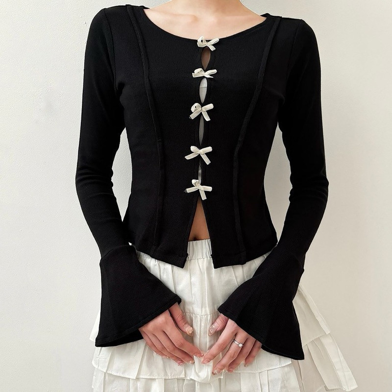 WILLSHA - ZRX LONGSLEEEVE PITA COQUETTE WOMEN RISA / ROSELA TOP BLOUSE / Simple Outfit อินเทรนด์ / เ