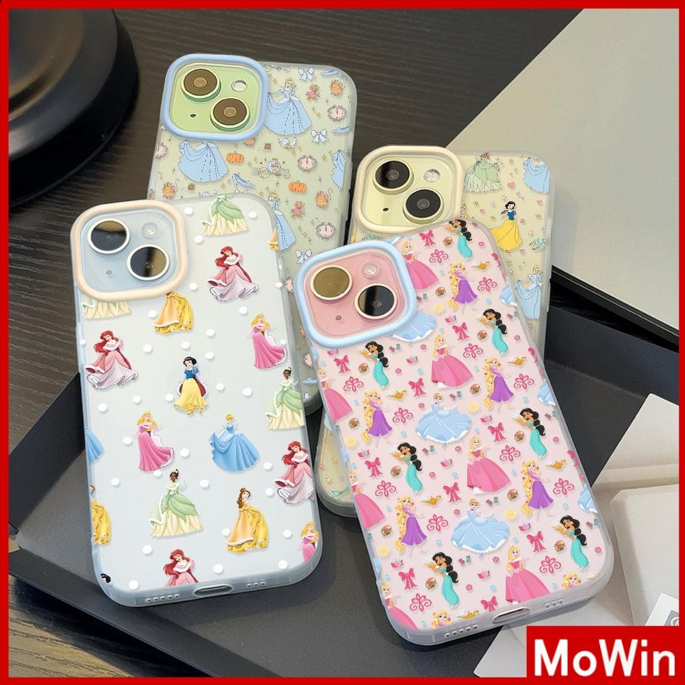 Movin - เคสใส iPhone16 11 Pro Max iPhone เคส TPU นิ่มป้องกันรอยนิ้วมือแบบด้าน เจ้าหญิงน่ารักมีความสุขในการเต้นรำ Compatible With iPhone15 14 13 12 Pro max XS XR 7 8 Plus